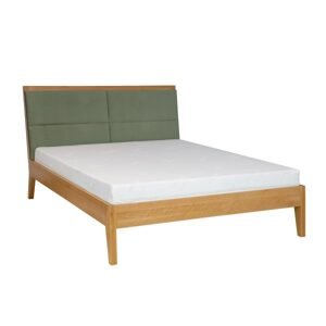 Buková postel LK166, čalounění: toptextil, délka: d200, šířka: s120 (Barva dřeva: Bělená)