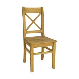 Židle z borovice KT702, šířka: š46, výška: 97, hloubka: g51 (Barva dřeva: Bílý antický vosk)