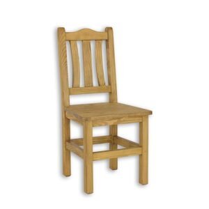 Židle z borovice KT703, šířka: š46, výška: š96, hloubka: g51 (Barva dřeva: Bílý vosk)