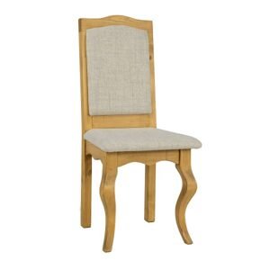Borovicová židle KT712, šířka: š46, výška: š100, hloubka: g49, sada 5 ks (Barva dřeva: Bílý antický vosk)