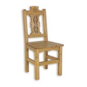 Borovicová židle KT711, šířka: š46, výška: š100, hloubka: g51, sada 5 ks (Barva dřeva: Přírodní (lakovaná))