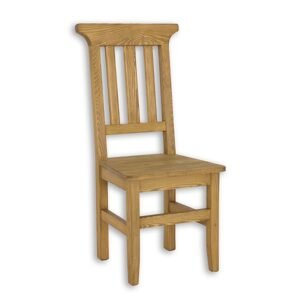 Borovicová židle KT715, šířka: š50, výška: š105, hloubka: g52, sada 5 ks (Barva dřeva: Bílý vosk)