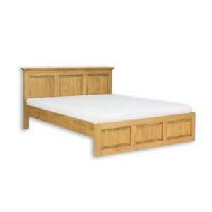 Borovicová postel LK702, délka: d200, šířka: s140, sada 5 ks (Barva dřeva: Anticky bílá)