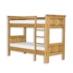 Borovicová postel LK707, šířka: s90, délka: d200, výška: š170, smutný 5 ks (Barva dřeva: Bílá patina)