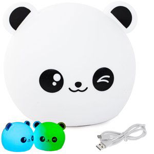 LED panda rgb dotyková dětská noční lampa