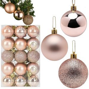 Sada 30 zlatých vánočních ozdob na vánoční stromeček