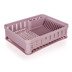 Odkapávač na nádobí plastový myKITCHEN Color 40 x 31 x 12 cm růžový