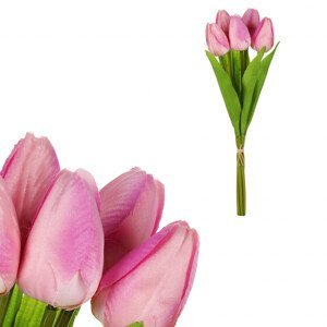 Tulipány v pugetu, barva fialová. KN6121 LILA, sada 6 ks