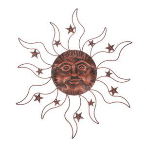 Slunce, kovová nástěnná dekorace. UM1015 COP-ANT, sada 2 ks