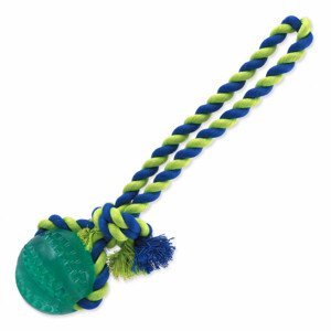 Hračka DOG FANTASY DENTAL MINT míček házecí s provazem zelený 7 x 30 cm - Zákaznícke dni 28.3. – 30.4.2024