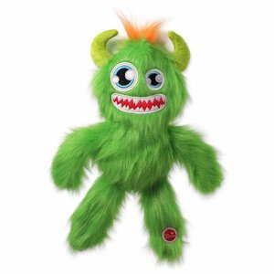 Hračka DOG FANTASY Monsters chlupaté strašidlo pískací zelené - Zákaznícke dni 28.3. – 30.4.2024