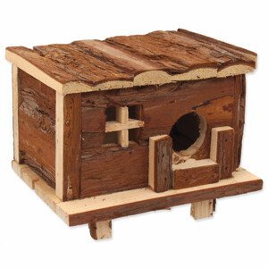 Domek SMALL ANIMALS srub dřevěný s kůrou 18 x 13 x 13,5 cm - Zákaznícke dni 28.3. – 30.4.2024