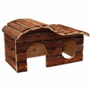 Domek SMALL ANIMALS kaskada dřevěný s kůrou 31 x 19 x 19 cm - Zákaznícke dni 28.3. – 30.4.2024