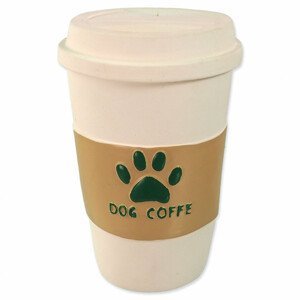 Hračka DOG FANTASY Latex kelímek káva se zvukem bílá - Zákaznícke dni 28.3. – 30.4.2024