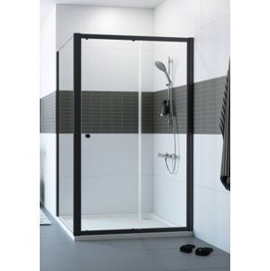 CONCEPT 100 BLACK EDITION sprchové dveře 160x200 cm, posuvné, černá/čiré sklo