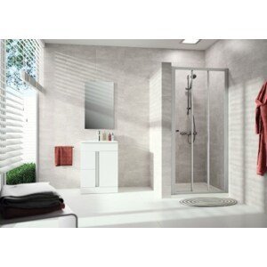 CONCEPT 100 NEW sprchové dveře 90x190 cm, posuvné, stříbrná matná/čiré sklo