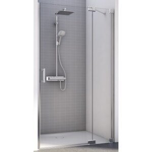 CONCEPT 300 STYLE sprchové dveře 900x2000mm, jednokřídlé s pevnou stěnou v rovině, pravé, aluchrom/čiré sklo