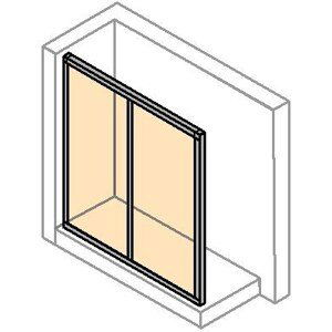 CONCEPT 70 dveře sprchové 1200x1900mm, posuvné, 1 dílné, s pevným segementem, stříbrná matná/čiré sklo AP