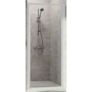 CONCEPT 70 sprchové dveře 90x190 cm, křídlové, stříbrná matná/čiré sklo