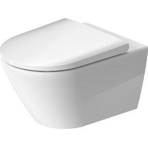 DURAVIT D-NEO závěsné WC 370x540mm, hluboké splachování, odpad vodorovný, se sedátkem, uchycení skryté, bílá