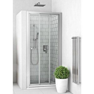 EASY EPD3 1000/1900 B/CS sprchové dveře 100x190 cm, posuvné, bílá/sklo transparent
