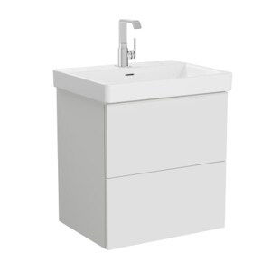 VITRA METROPOLE PURE skříňka s umyvadlem 60x67,5x47 cm, 2 zásuvky, s osvětlením, matná světle šedá