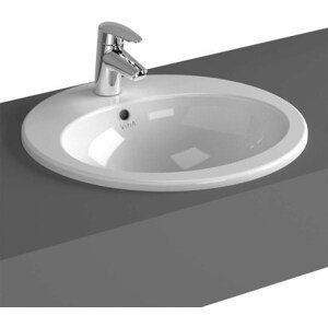 VITRA S20 umyvadlo 47,5 cm, s otvorem pro baterii a přepadem, VitrAhygiene