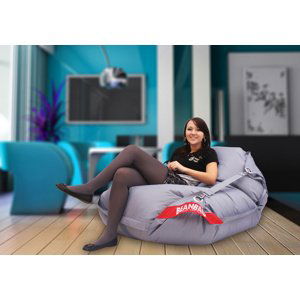 BEANBAG Sedací pytel 189x140 comfort s popruhy gray