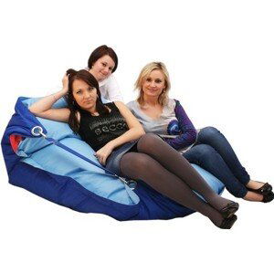 BEANBAG Sedací vak 189x140 duo dark blue - cyan