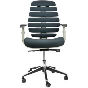 MERCURY kancelářská židle FISH BONES šedý plast, černá látka 26-60