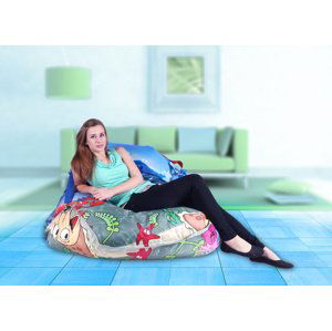 BEANBAG Designový sedací vak 189x140 Sea World s popruhy