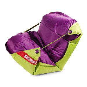 BEANBAG Sedací vak 189x140 duo limet - purple