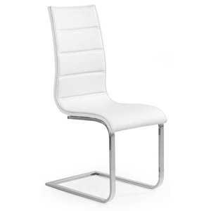 HALMAR jídelní židle K104 bílá/bílá eko kůže