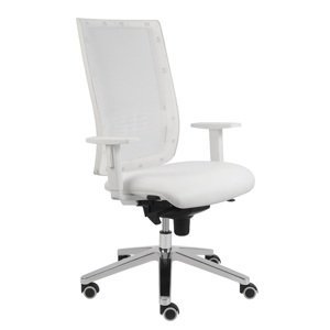 ALBA kancelářská židle KENT SÍŤ, TB-SYNCHRO bílá konstrukce