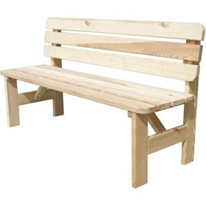 ROJAPLAST Zahradní lavice VIKING  dřevěná přírodní - 200 cm