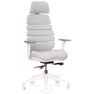 MERCURY Kancelářská židle SPINE s PDH bílý plast světle šedá LS2-38