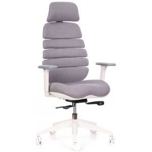 MERCURY Kancelářská židle SPINE s PDH bílý plast šedá LS2-39