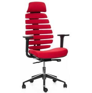 MERCURY kancelářská židle FISH BONES PDH černý plast, 26-68 červená, 3D područky