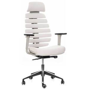 MERCURY kancelářská židle FISH BONES PDH šedý plast,  smetanová 26-61, 3D područky