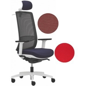 RIM Kancelářská židle VICTORY VI 1401, bílý plast, červená, vzorkový kus Ostrava