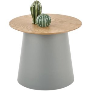 HALMAR Kulatý konferenční stolek AZZURA-S přírodní, šedý