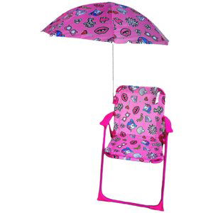 BHome Dětská campingová židlička Jednorožec růžový