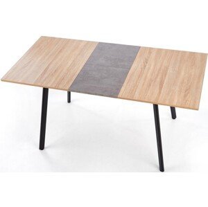 HALMAR Jídelní rozkládací stůl ALBON dub sonoma / šedá 120-160x80 cm