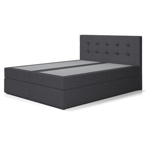 Čalouněná postel DALMINE s pružinovou matrací rozměr 180x200 cm Černá