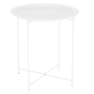 Bílý příruční stolek RENDER s odnímatelným tácem