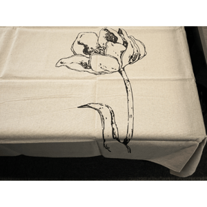 Béžový lněný ubrus SEASONS 140 x 195 cm