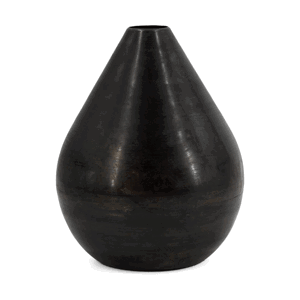 Hnědá kovová váza KOLONY GLOBE 28 cm