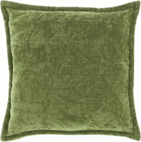 Sametový dekorační polštářek VIOLA 45x45 cm, olivově zelený