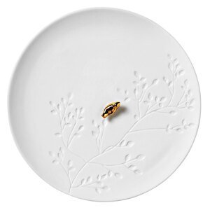 Räder Bílý porcelánový talíř BIRD PLATE
