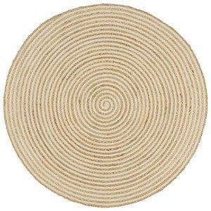 Kulatý jutový koberec SPIRAL 90 cm